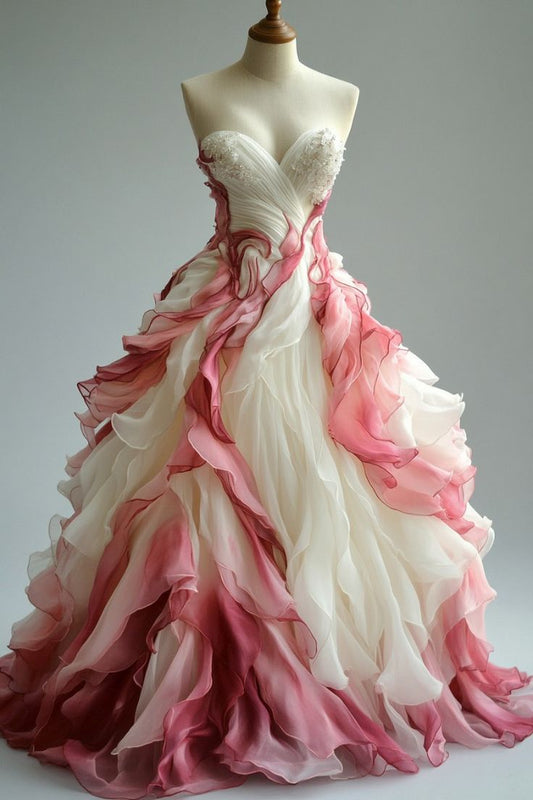 A Line Ball Gown Tulle Long Prom Dress, Evening Formal Dress fg7241