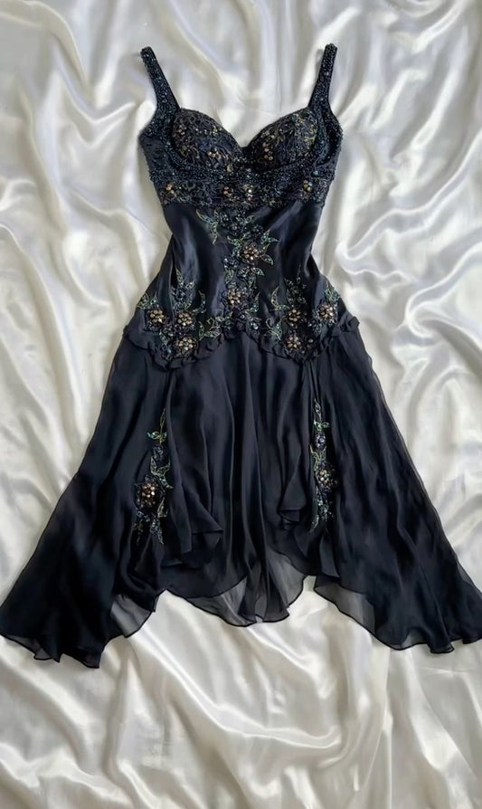 cute a line black homecoming dress 18th birthday Outfits fg7119