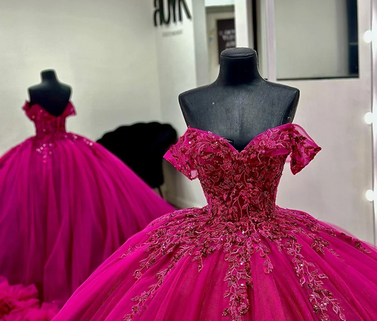 Princess Quinceanera Dresses Tiered Ruffles Appliques Sweet 16 Ball Gowns fg6307