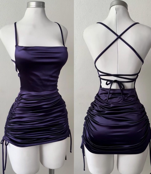 Spaghetti Straps Simple Cheap Short Homecoming Dresses fg6207