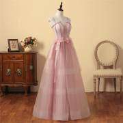 Elegant Blush Pink Tulle Long Formal Dress M902