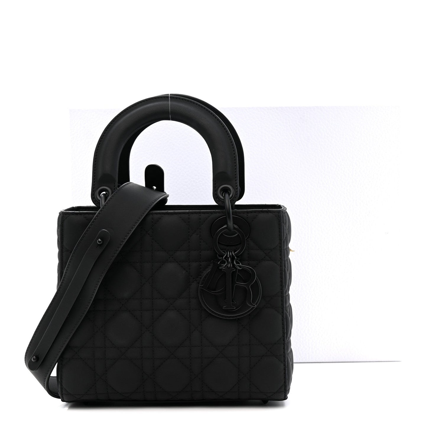 Ultra Matte Calfskin Cannage Small My ABCDior Lady Dior Black