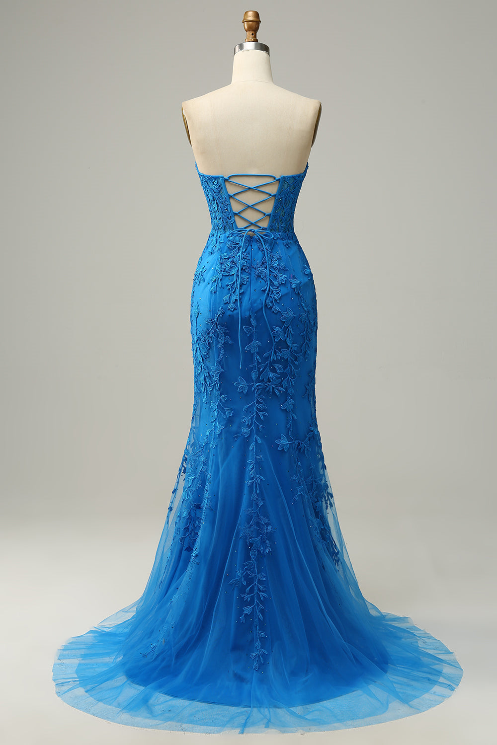Mermaid Sweetheart Strapless Lace Party Prom Dress