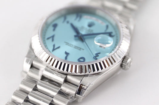 DAY-DATE 41MM STAINLESS STEEL TIFFANY DIAL ARABIC