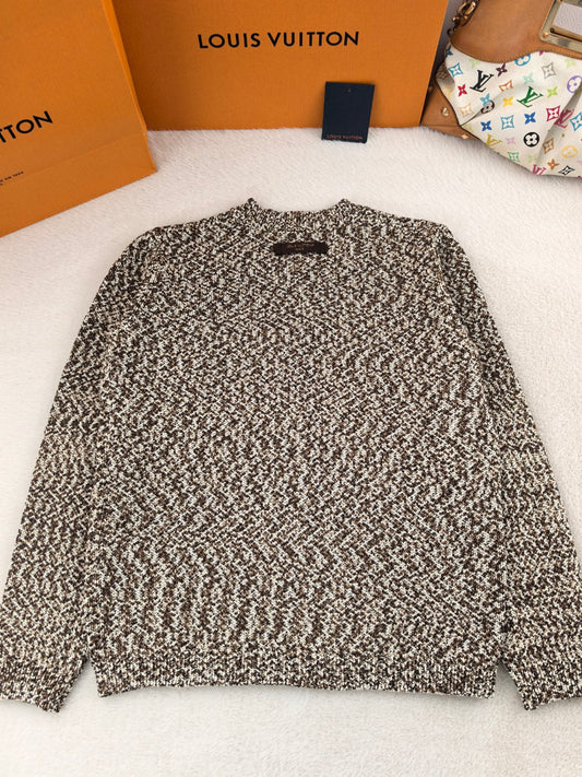 LV Gradient Floral Round Neck Cardigan