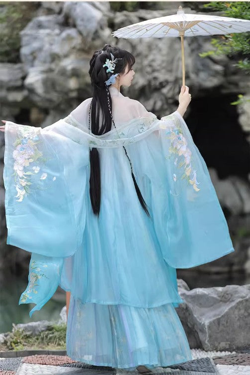 Chinese HanFu Fairytale Green Evening Dresses Birthday Prom Dresses ED02073