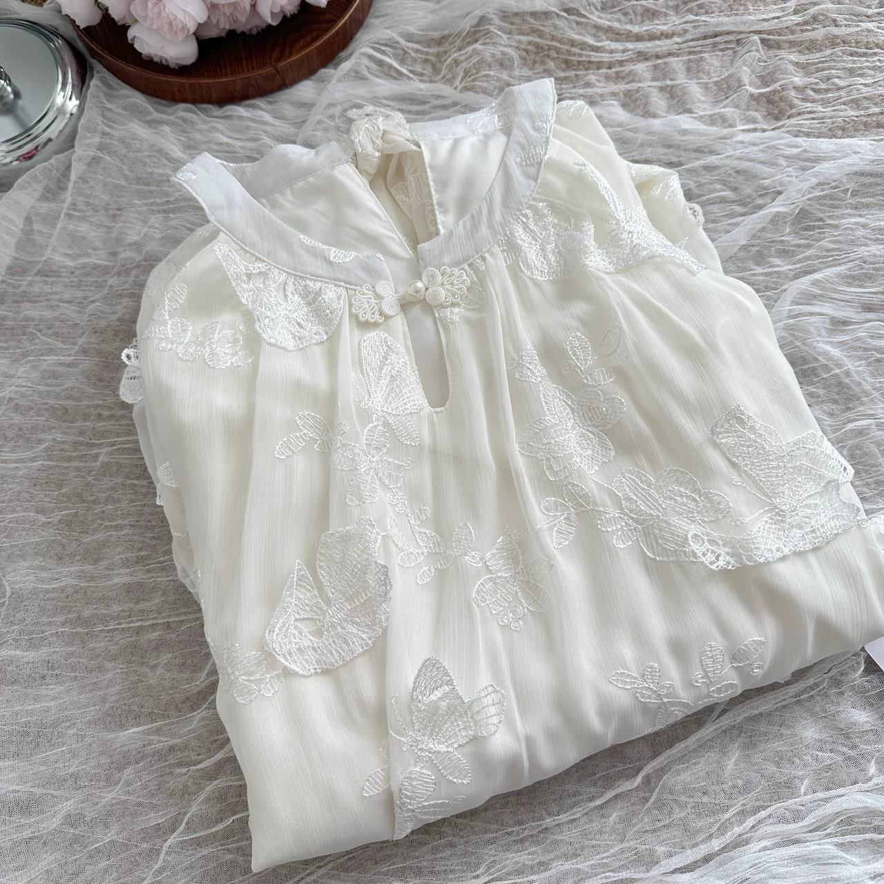 Cute A line Halter Ivory Lace Dress Holiday Dresses SD318