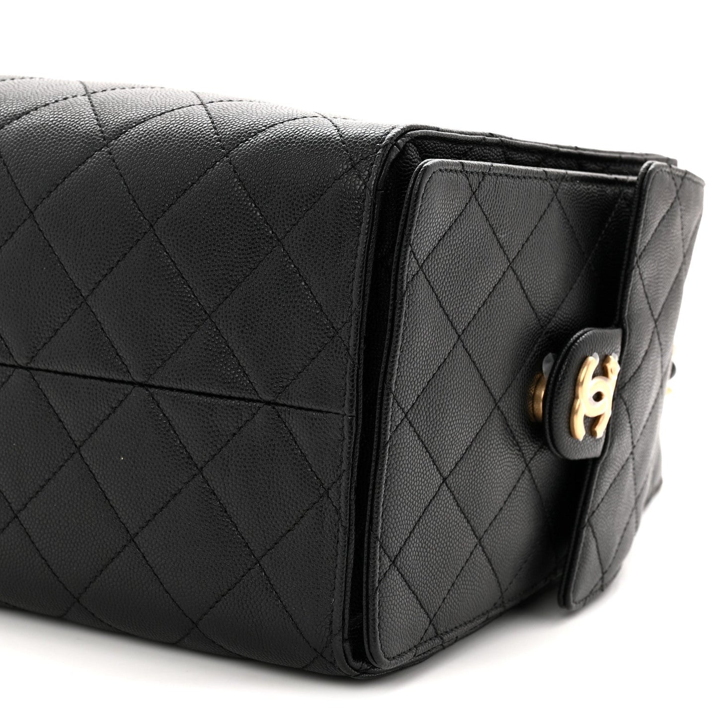 Caviar Quilted Medium Chanel 25 Handbag Black