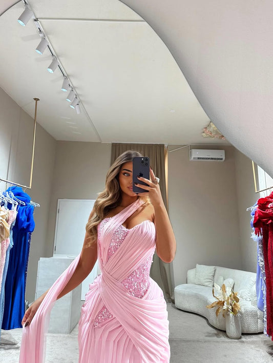 Sleeveless Sweetheart Strapless Mermaid Prom Dress With Pleated