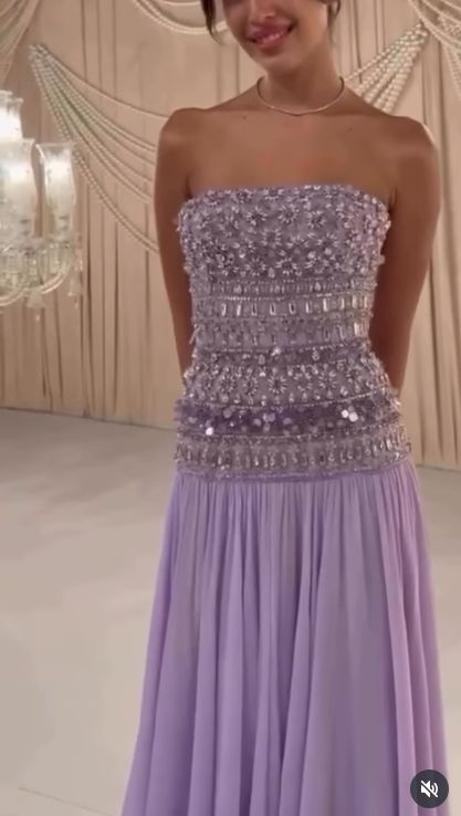 Lilac Strapless Long Prom Dresses Party Dress 20th Birthday Outfits fg8343