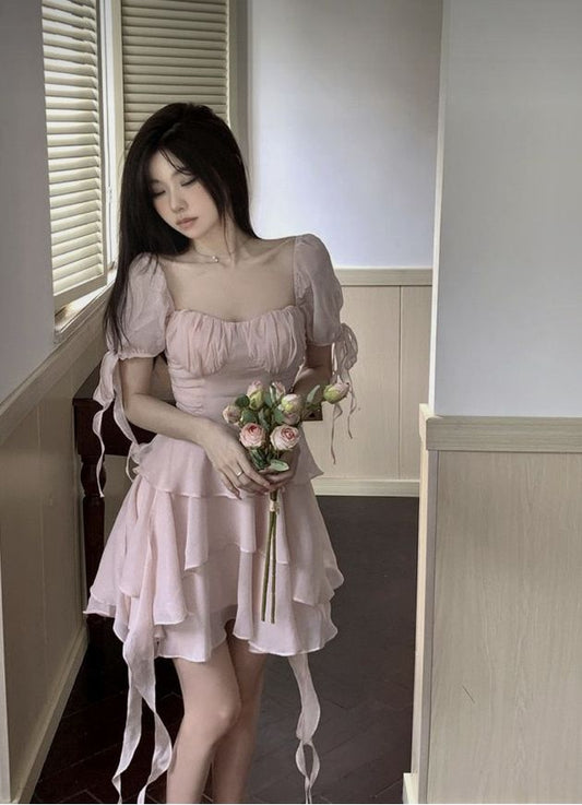 A Line Pink Short Prom Dress Birthday Party Dress Homecoming Dress fg8138