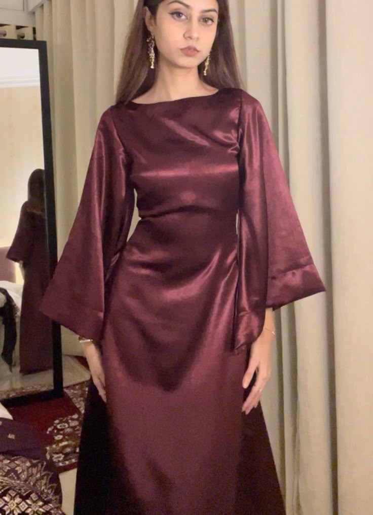 Burgundy Formal Dress Long Evening Party Dresses fg7768