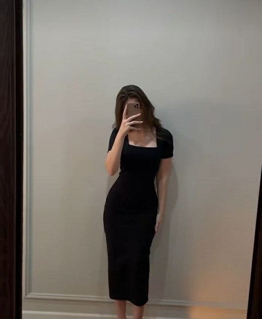 Sheath Black Prom Dress Evening Party Dress fg5540