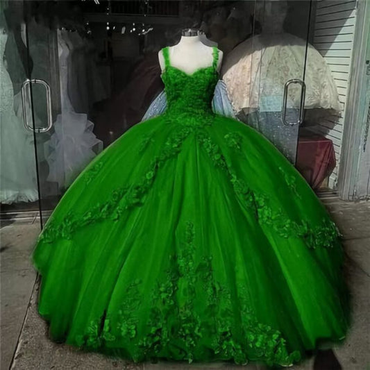 Ball Gown Sweet 16 Dress Princess Quinceanera Dresses Lace Appliques Sweet 15 Party Prom Ball Gowns fg5479