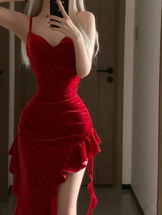 Red Bodycon Short Party Homecoming Dress fg6005