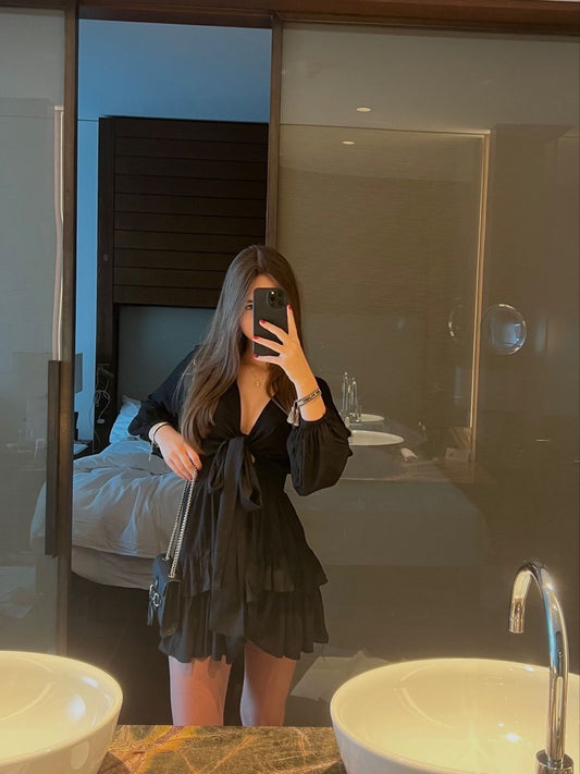 Black Outfits Dress, Short Prom Party Dress fg6063