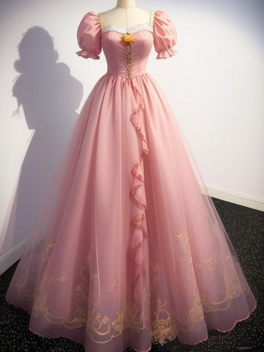 Tulle Long Prom Dress, A-Line Evening Party Dress fg6245