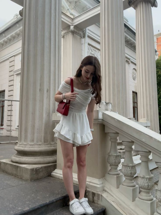 Sexy White Off Shoulder Short Prom Dress Birthday Party Dress Homecoming Dress fg8156