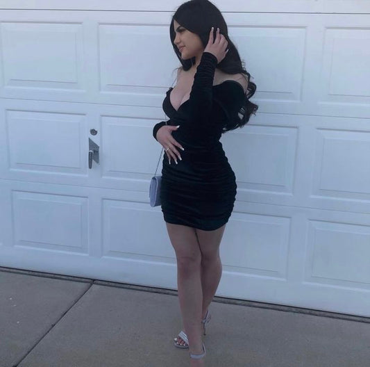 Elegant Black Off The shoulder Homecoming Dress,Short Party Gown fg5619
