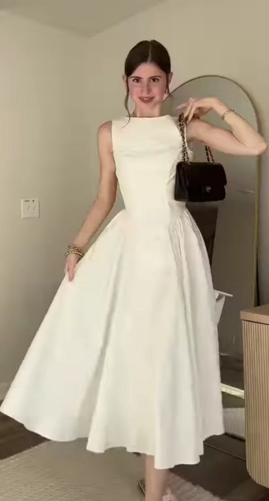 A Line Sleeveless Prom Dress Evening Party Gowns fg7425