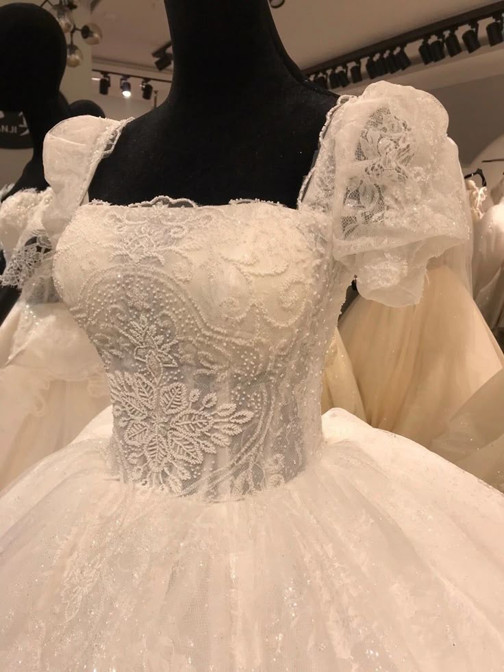 Luxury Wedding Dresses, Popular Lace A-line Bridal Gowns fg7642