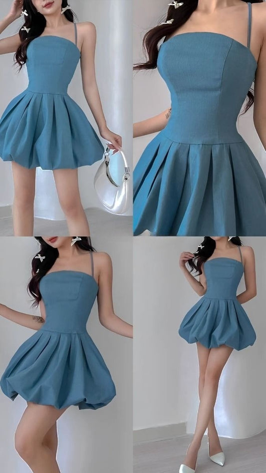 A Line Blue Short Evening Dress Cocktail Dresses Short Party Dress fg7880
