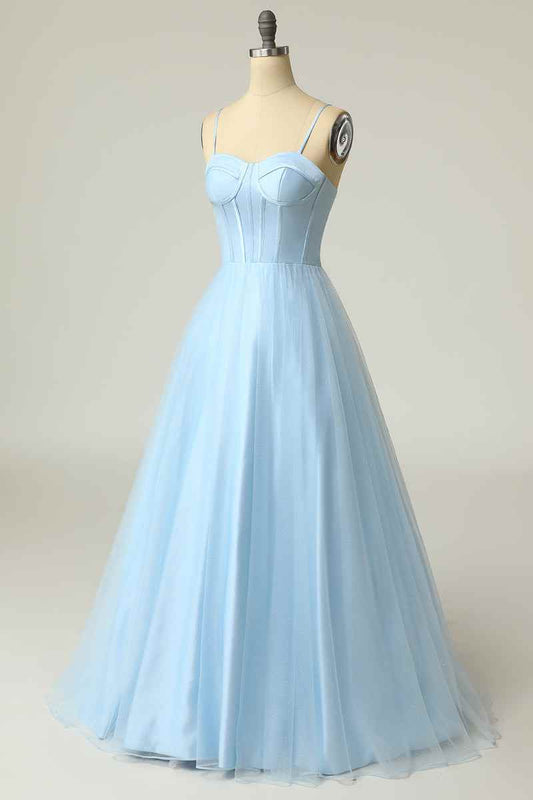 Sweetheart Sleeveless A-Line Empire Satin Party Prom Dress