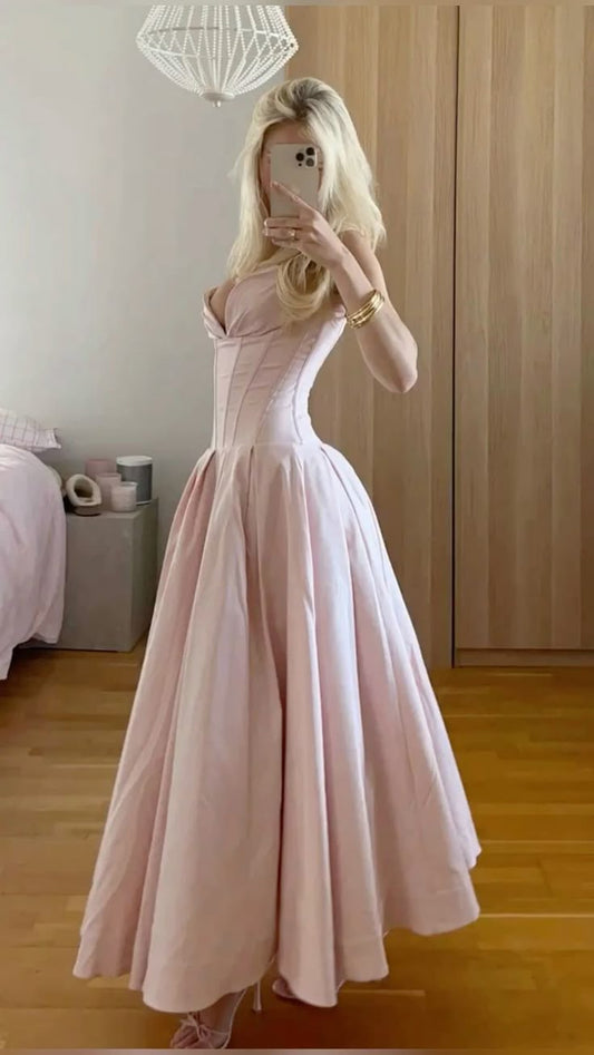 Gentle A Line Sweetheart Neck Corset Purple Satin Tulle Party Dress Wedding Guest Dress SH2932