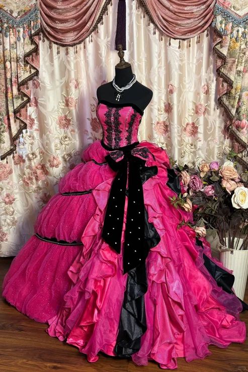 Retro Strapless A-Line Appliques Long Prom Dress Birthday Ball Gown fg8525