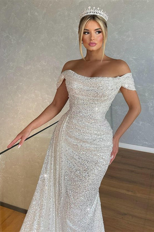 Gorgeous Off-The-Shoulder Mermaid Prom Dress Strapless With Sequins
