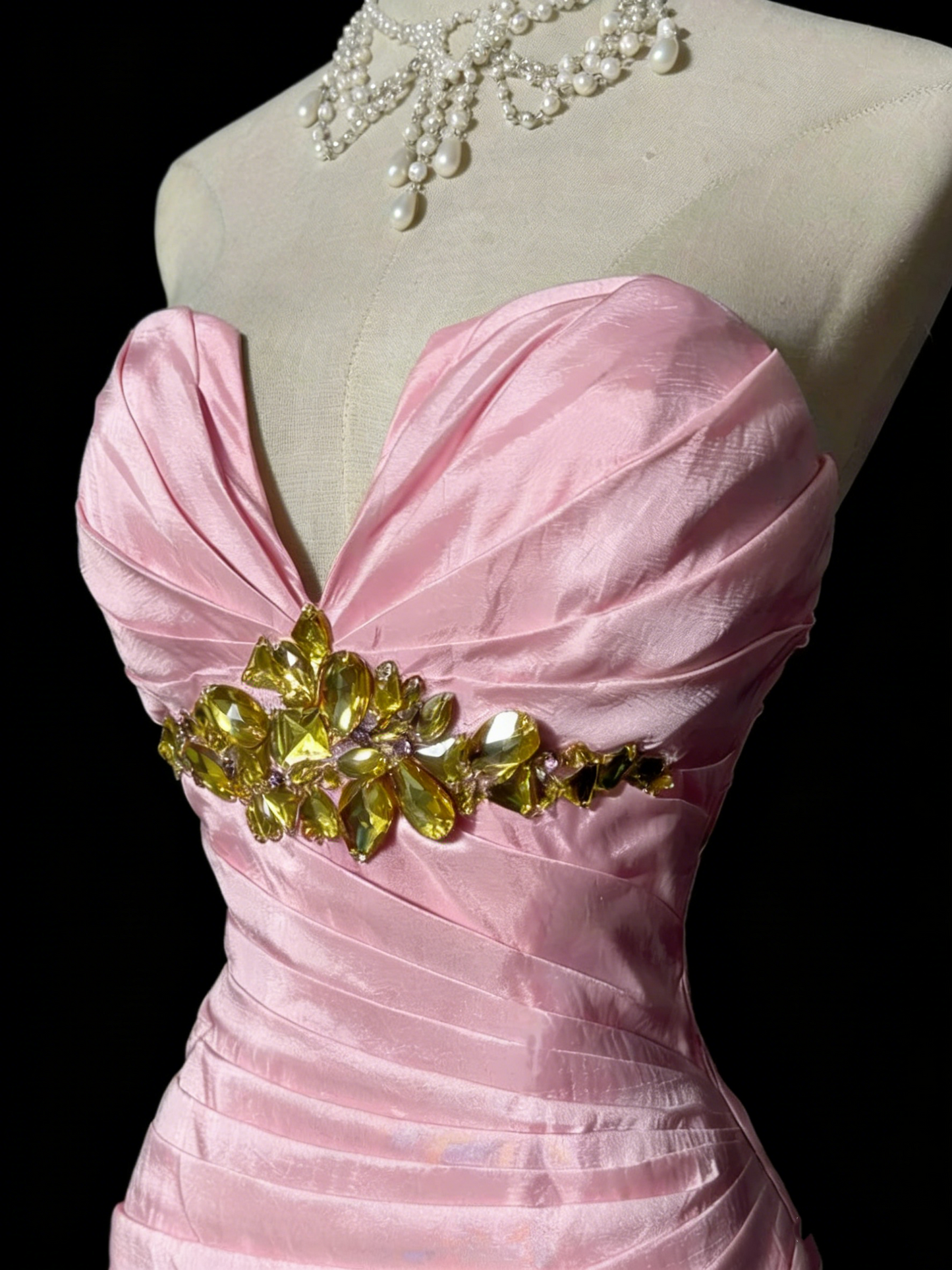 Charming Prom Dress Light Pink Sweetheart Pleated Tiered Mermaid Gala Dress Evening Dresses Birthday Party Dress D4661