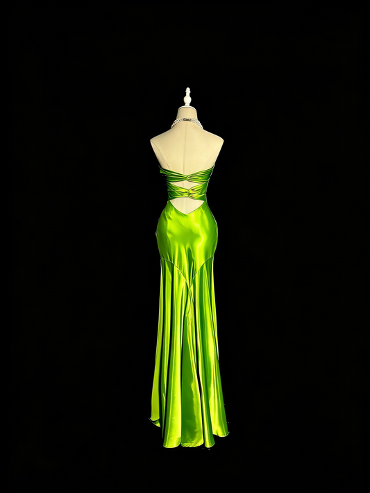 Charming Prom Dress Lime Green Sweetheart Pleated Formal Dress Evening Dresses Wedding Guest Dress D4664