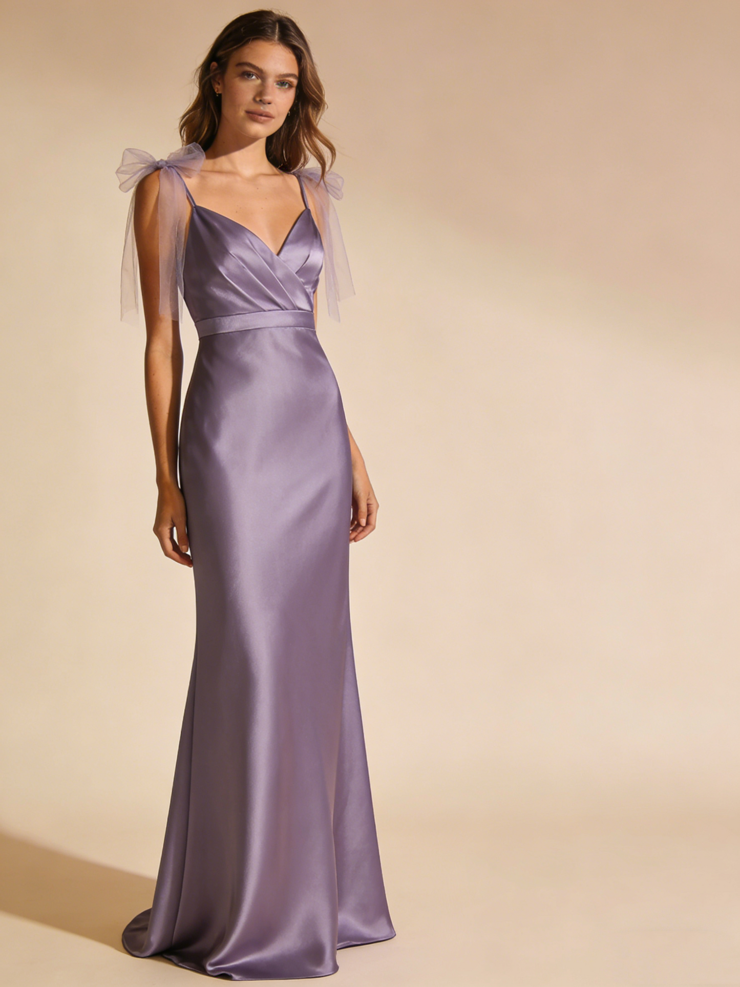 Chic Prom Dress Light Purple Spaghetti Straps Mermaid Birthday Party Outfits Gala Dress Evening Gown D4838
