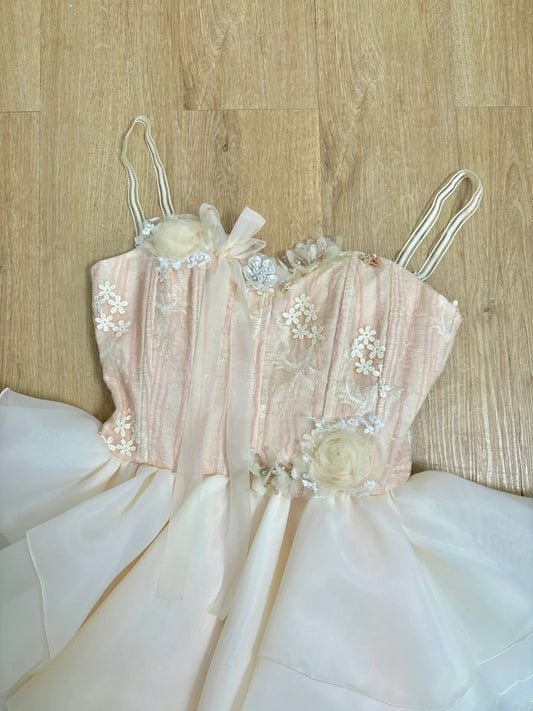 Chic Homecoming Dress Spaghetti Straps Tulle Short Prom Dress Back to School Outfits Birthday Party Dress D4992
