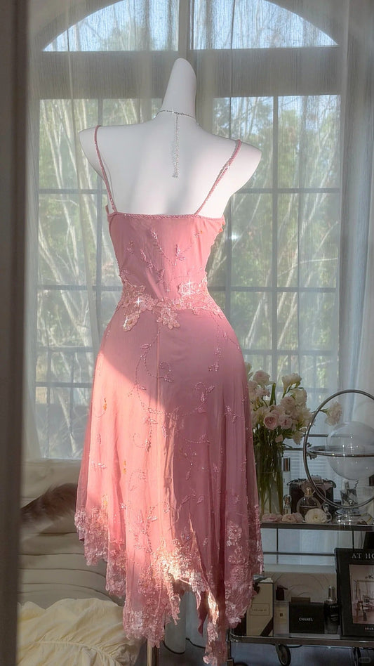Chic Homecoming Dress V Neck Applique Dress Back to School Outfits Party Dress D6409