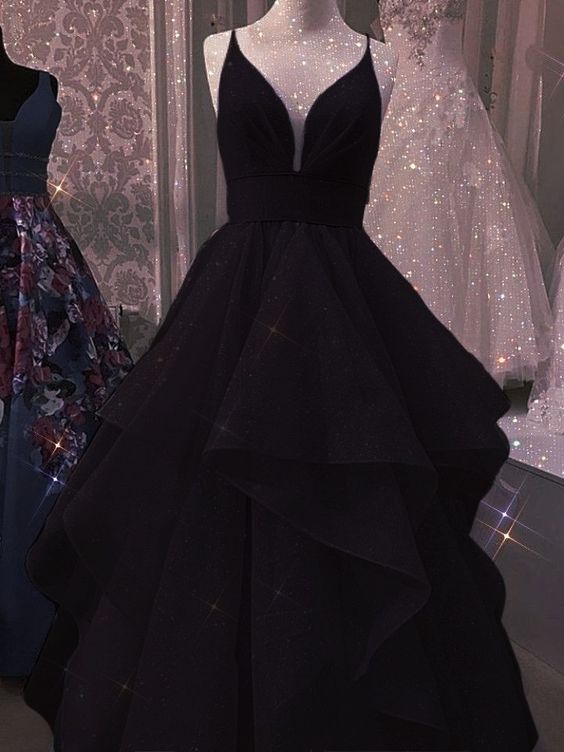 Black Evening Dresses,Tulle Evening Dress, Sexy Formal Dresses fg2941