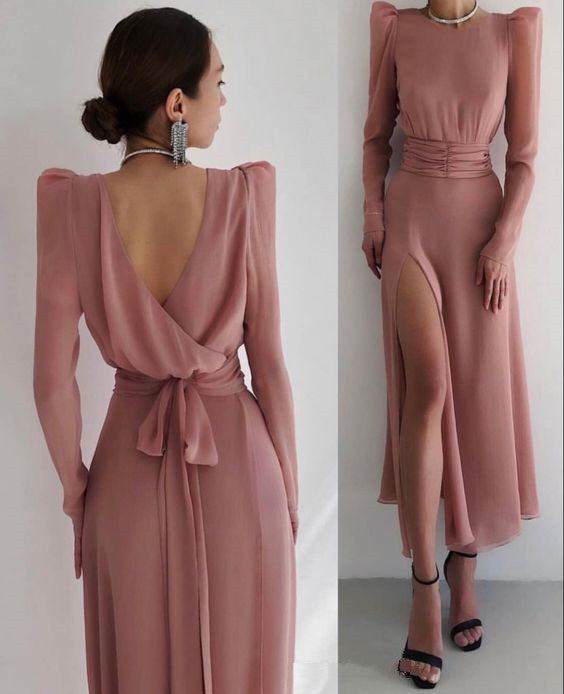 Fashion Prom Dresses Pink Sexy Evening Dress fg2850