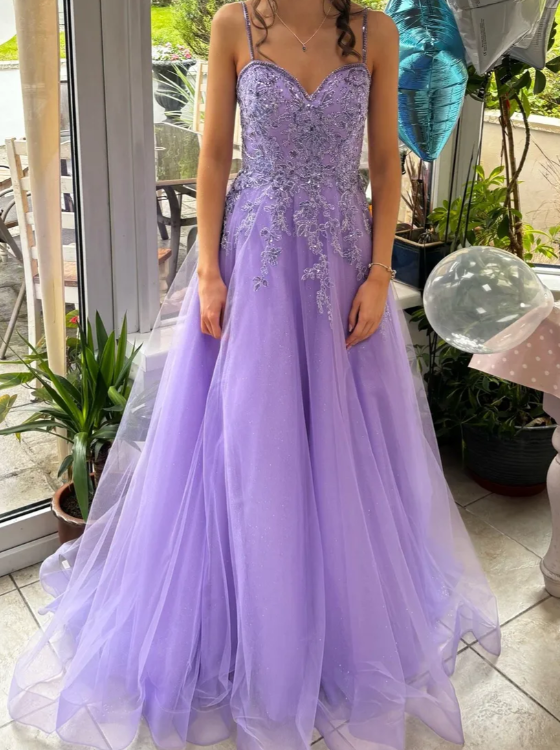 Chic Prom Dress Sweetheart Pleated Tulle Long Gala Gown Evening Dress Party Outfits D5014