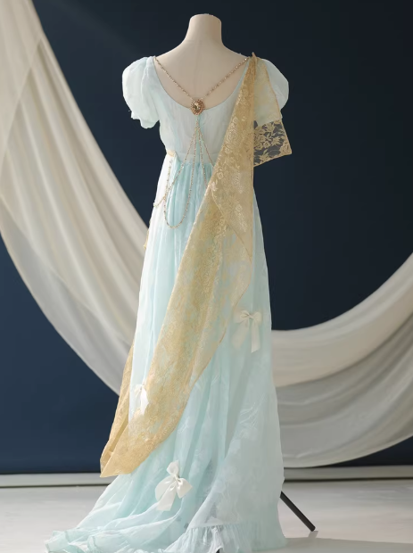 Elegant Imperial Prom Dress Square Neck Print Gala Gown Evening Dress Party Outfits D5054