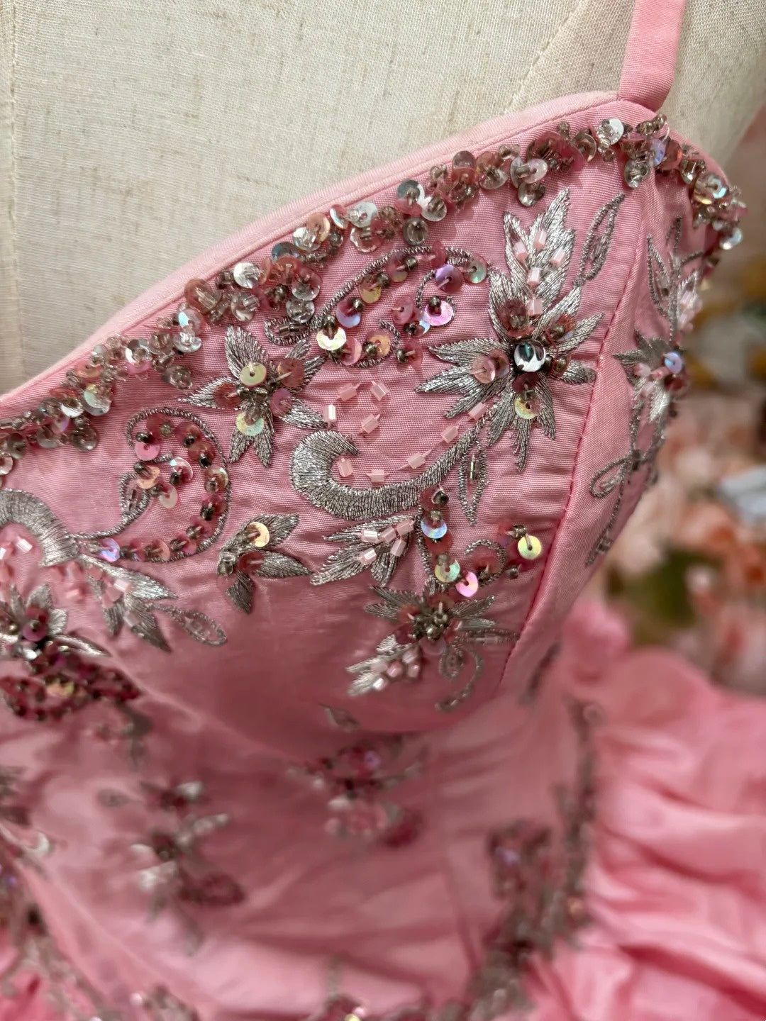 Charming Ball Gown Pink Spaghetti Straps Pleated Evening Dress Quinceanera Dress 18th Birthday Prom Gown D5163