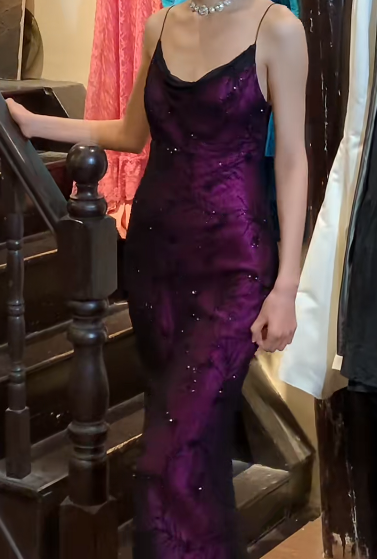 Elegant 90s Prom Dress Spaghetti Straps Gala Gown Evening Dress D5279
