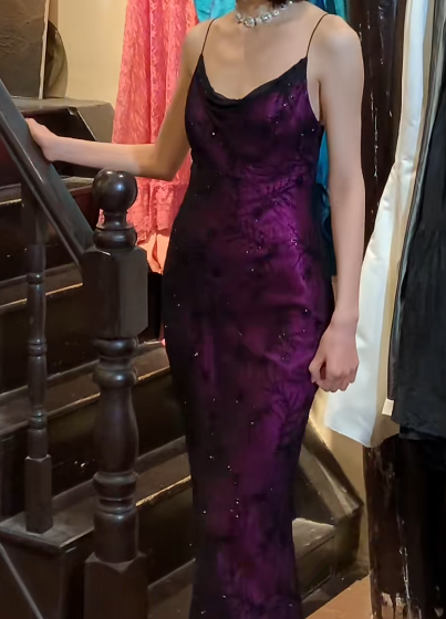 Elegant 90s Prom Dress Spaghetti Straps Gala Gown Evening Dress D5279