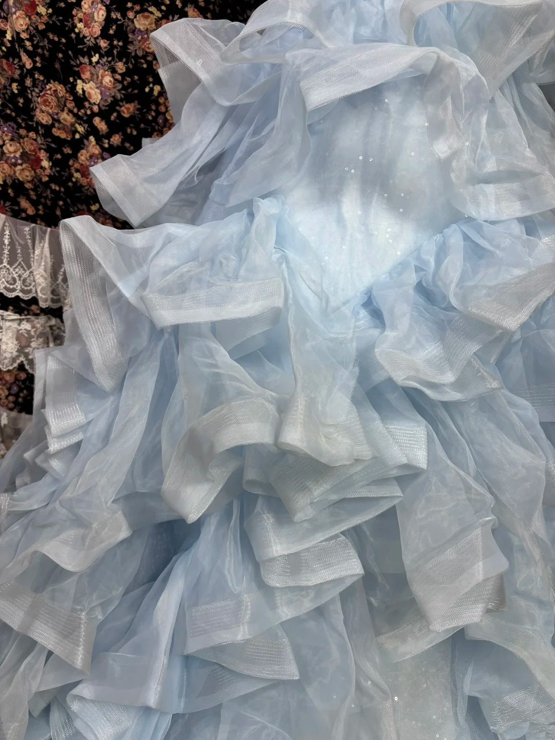 Beauty Prom Dress Light Blue Strapless Pleated Gala Dress Evening Dress 18th Birthday Gown D5380