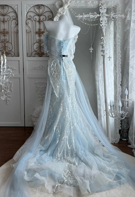 Charming Prom Dress Sweetheart Tulle Mermaid Gala Dress Evening Dress Formal Gown D5400
