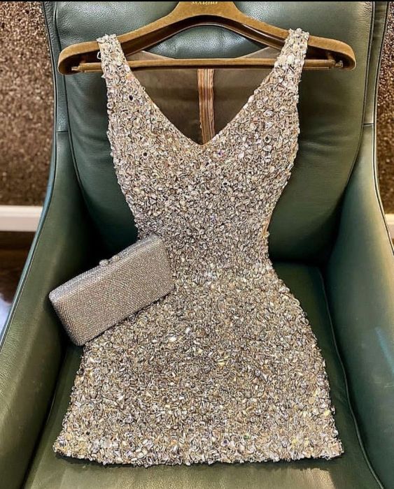 Vintage Beaded Party Dress Homecoming Dresses fg2515