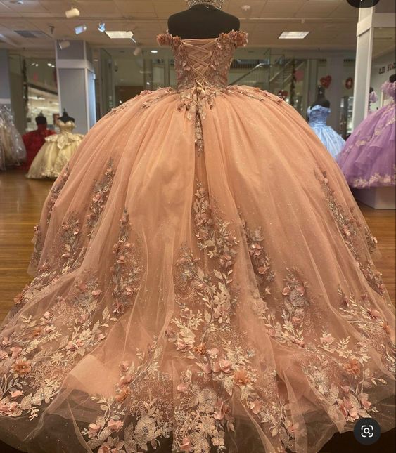 champagne lace ball gown prom dresses long evening dress fg2452
