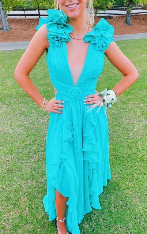 a-line long prom dress , unique prom dress fg2139