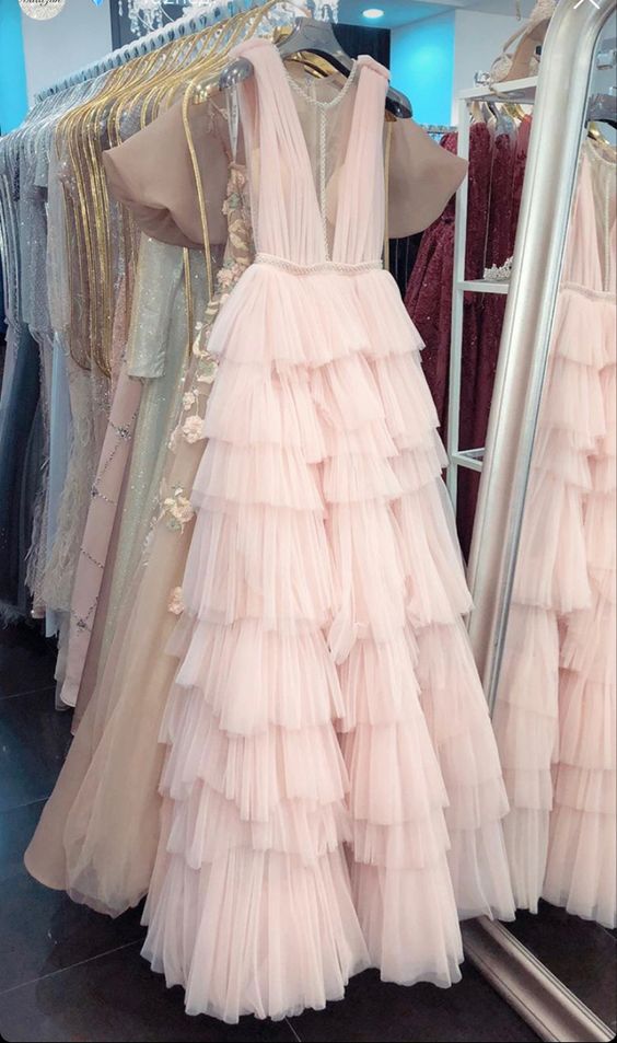 Pink long prom dresses party dress fg2297