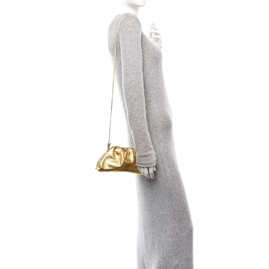 Metallic Bark Calfskin The Mini Pouch Gold