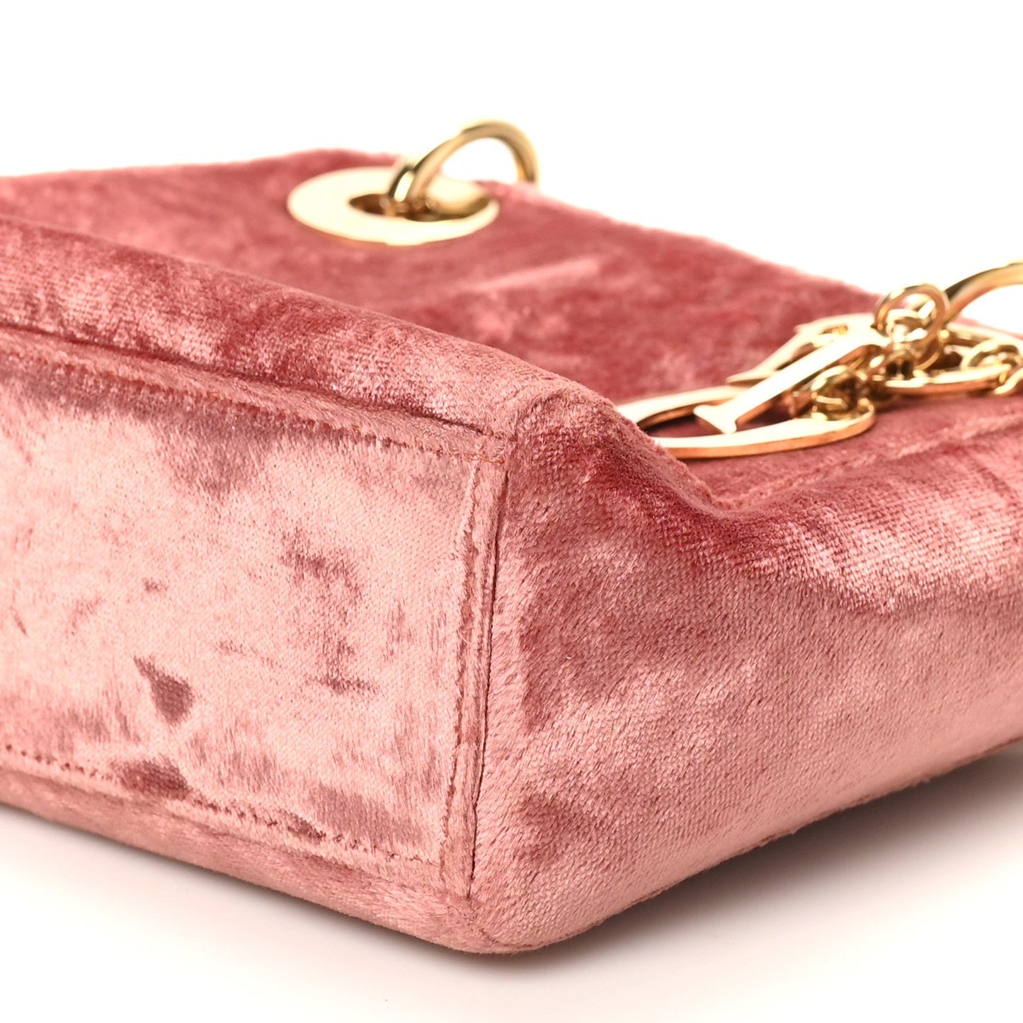 Velvet Mini Lady Dior Rose